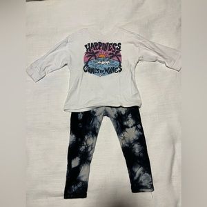 Zara tie-dye leggings w/shirt